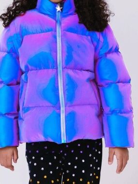Lola and the Boys HOLOGRAM MAGIC PUFFER NWT